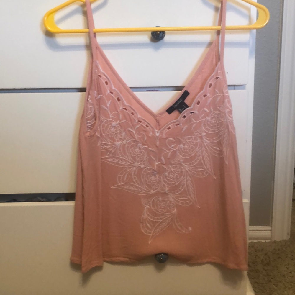 Pretty pink v-neck tank